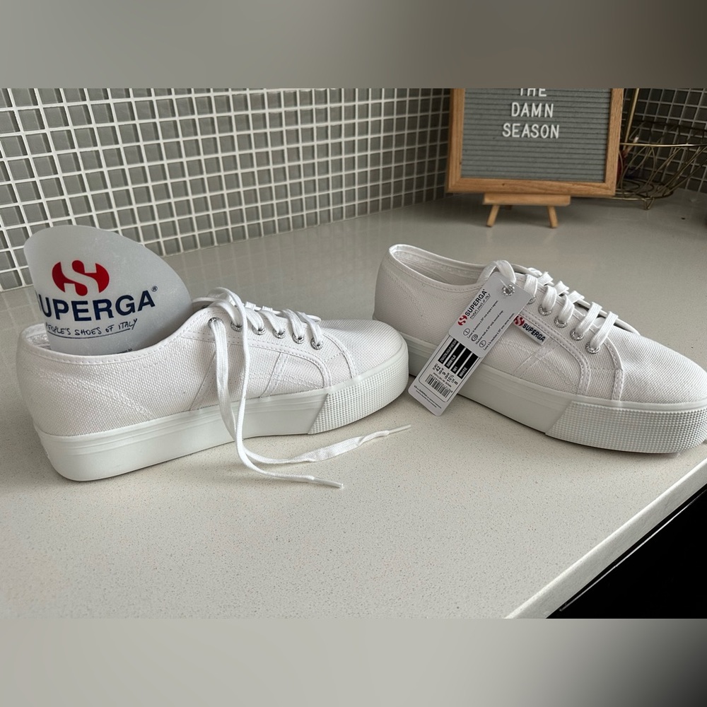 Brand new Superga canvas shoe- men’s 9/women’s 10.5